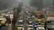 Traffic in India's capital New Delhi Traffic in India's capital New Delhi