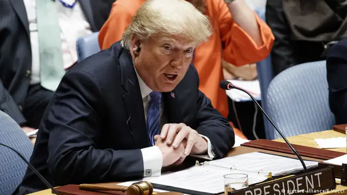 Präsident Donald Trump nimmt an einem Sicherheitsrat der Vereinten Nationen teil