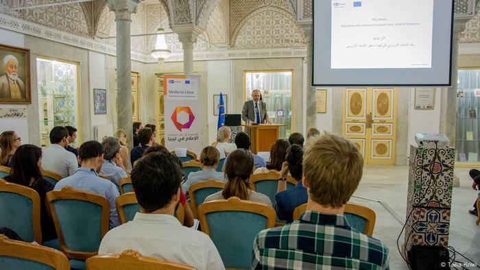 Alan Bugeja, Ambassador of the European Union Delegation in Libya, at the opening ceremony of Media in Libya – Stability through Reconciliation.