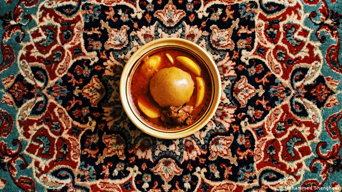 Mohammed Shengheer's photo introduces outsiders to bazine, a traditional Libyan dish served during festivities. (Mahmoud Shengheer)