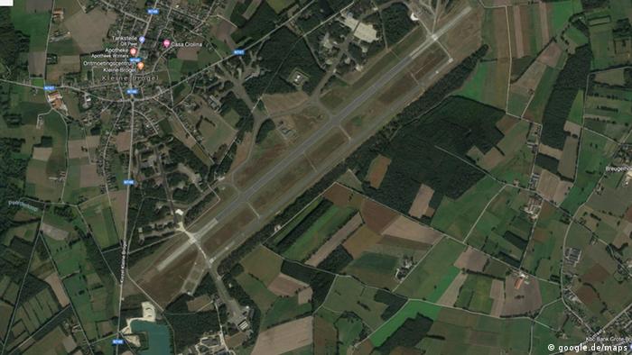 A satellite view of Belgium's Kleine Brogel air base.