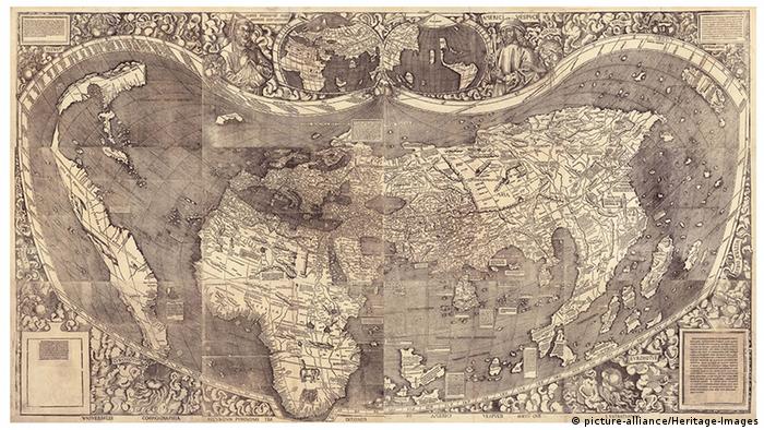 Weltkarte von Waldseemüller 1507
