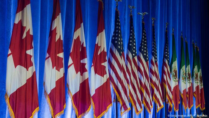 NAFTA Flaggen Kanada USA Mexiko