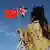 Flaggen von China und Großbritannien