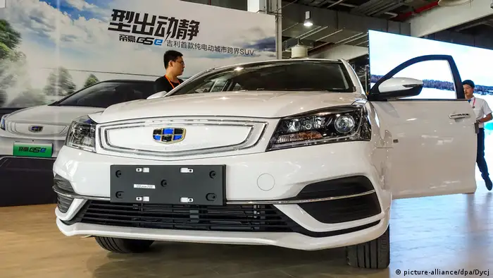 China, Shanghai: Elektroauto Geely Emgrand GS