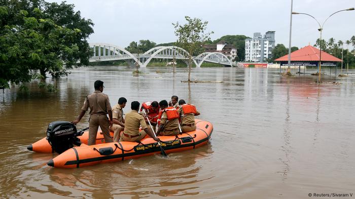 India, inundaciones en Kerala.