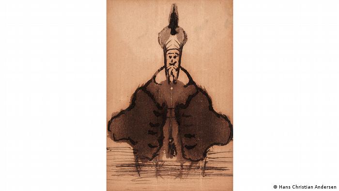 Picture produced by blotchography showing a man with a turban, by Hans Christian Andersen (Hans Christian Andersen)