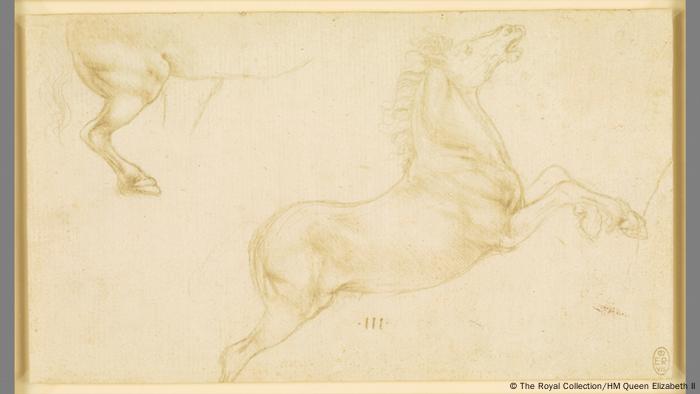 Leonardo da Vinci, Studien zu einem Pferd (The Royal Collection/HM Queen Elizabeth II)