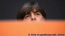 AMSTERDAM, NETHERLANDS - OCTOBER 12: Head coach Joachim Loew attends a Germany press conference at Johan Cruyff Arena on October 12, 2018 in Amsterdam, Netherlands. (Photo by Alex Grimm/Bongarts/Getty Images)