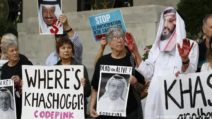 USA Washington Protest von David Barrows vor der Botschaft von Saudi-Arabien