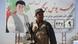 Afghanistan Kabul Soldat vor Wahlplakat Afghanistan Kabul Soldat vor Wahlplakat