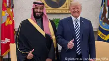 USA Washington Saudischer Kronprinz Mohammed bin Salman bei Donald Trump (picture-alliance/dpa/SPA)