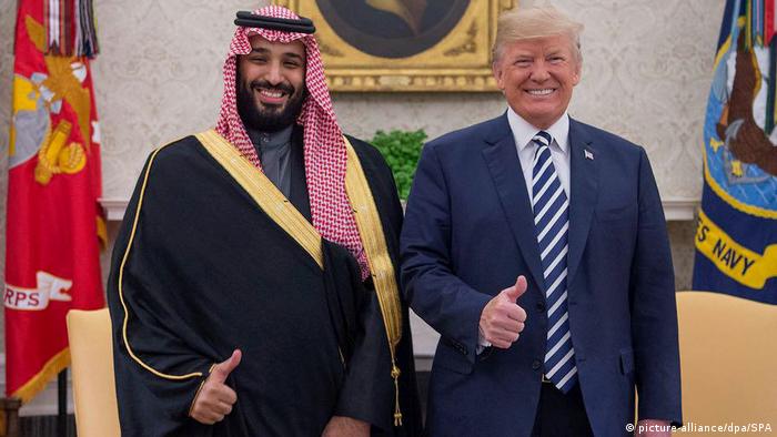 Kronprinz Salman (l.) und US-Präsident Trump im März 2018