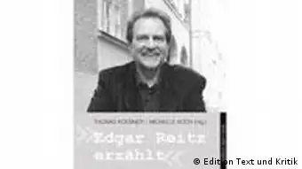 Reitz auf dem Cover des Buches Edgar Reitz erzählt auf dme Fahrrad