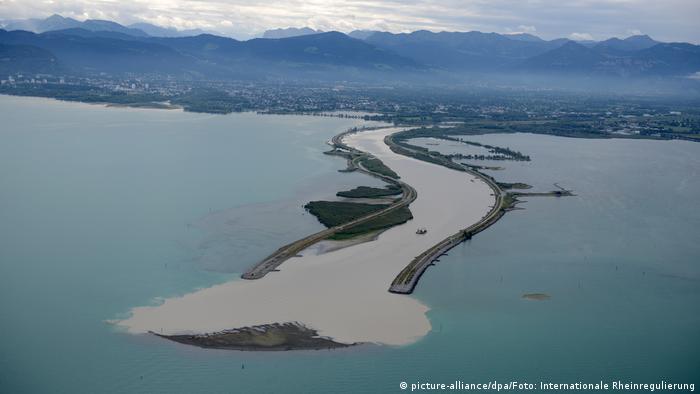 Sand island in Lake Constance (picture-alliance/dpa/Foto: Internationale Rheinregulierung)