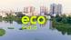A view of smaller and high rise buildings behind a lake surrounded by plants. The words Eco India in bright green and the DW logo are superimposed. A view of smaller and high rise buildings behind a lake surrounded by plants. The words Eco India in bright green and the DW logo are superimposed.