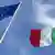 EU, Italian flags