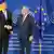 Der rumänische Präsident Klaus Iohannis im Europaparlament mit EP-Präsident Antonio Tajani