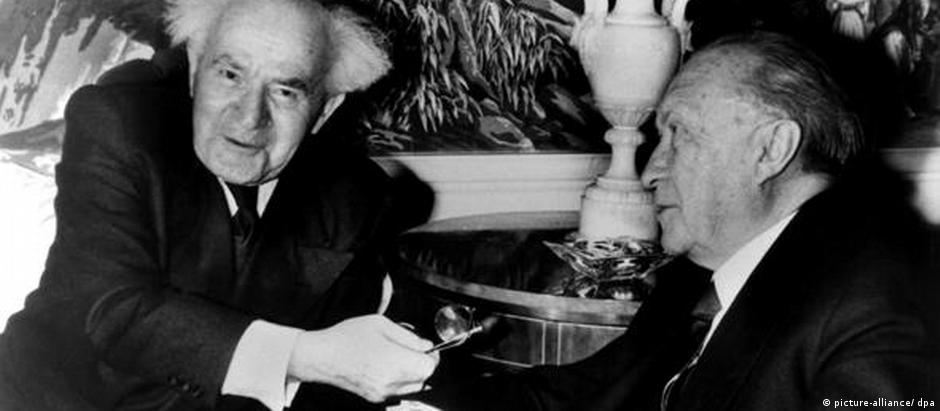 David Ben-Gurion e Konrad Adenauer davam a impressão de serem amigos distantes