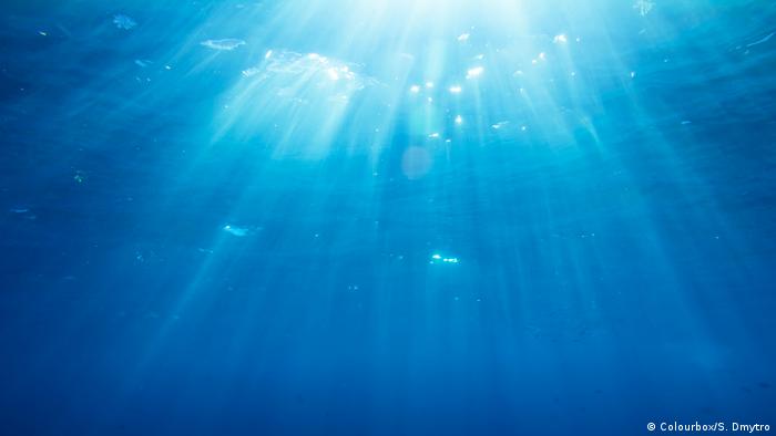 Underwater shot with sunrays and fishes in deep tropical sear (Colourbox/S. Dmytro)