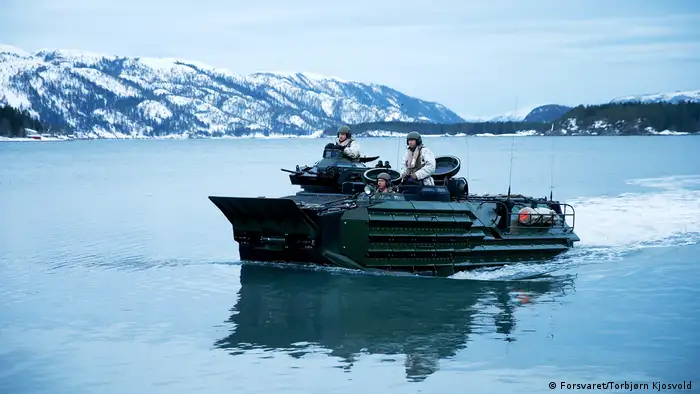 American Assault Amphibious Vehilcle used in a winter NATO exercise in March 2016 (Forsvaret/Torbjørn Kjosvold )