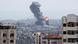An explosion is seen during Israeli air strikes in Gaza An explosion is seen during Israeli air strikes in Gaza