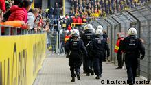 Soccer Football - Bundesliga - Borussia Dortmund v Hertha BSC - Signal Iduna Park, Dortmund, Germany - October 27, 2018 General view of police inside the stadium during the match REUTERS/Leon Kuegeler DFL regulations prohibit any use of photographs as image sequences and/or quasi-video