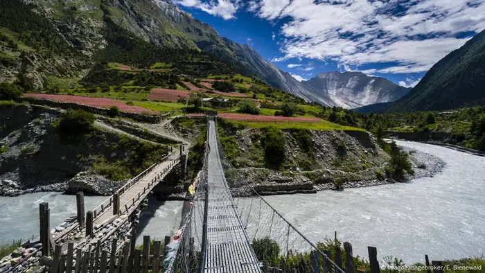 Nepal Marsyangdi Fluss Unteres Pisang Manang