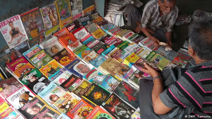 Zeitschriftenstand in Kalkutta