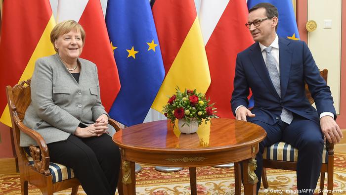 Polen Warschau Angela Merkel triftt Mateusz Morawiecki