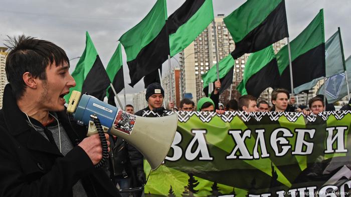 Moskau Tag der Einheit des Volkes Russischer Marsch