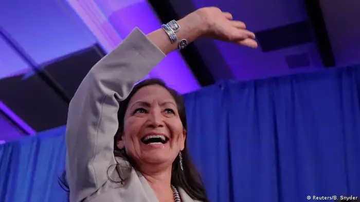 Deb Haaland, also a Democrat and also a Native American, was elected to Congress in New Mexico. The 57-year-old, member of the Laguna Pueblo tribe in New Mexico, was one of three female Native American candidates running for Congress - a record number. 