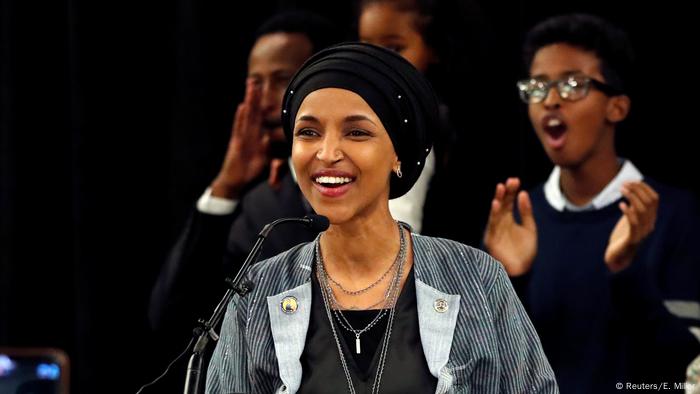 Ilhan Omar, 36, is also part of the first duo of Muslim women to be elected to the US House of Representatives. Omar fled Somalia with her family when she was 8 years old. She lived in a refugee camp in Kenya before coming to the US in 1997. A Democrat, she was elected congresswoman for Minnesota. 
