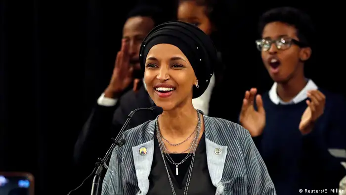 Ilhan Omar, 36, is also part of the first duo of Muslim women to be elected to the US House of Representatives. Omar fled Somalia with her family when she was 8 years old. She lived in a refugee camp in Kenya before coming to the US in 1997. A Democrat, she was elected congresswoman for Minnesota. 