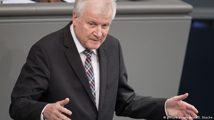 CSU leader Horst Seehofer in the German parliament