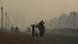 Smog in Delhi near India Gate Smog in Delhi near India Gate