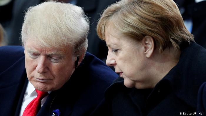 US President Donald Trump and German Chancellor Angela Merkel