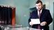 Denis Pushilin casting his vote Denis Pushilin casting his vote