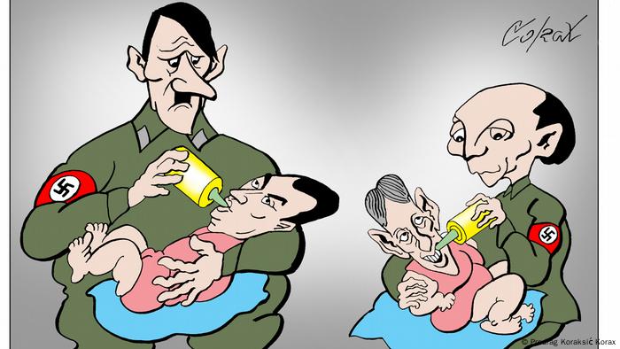 Karikaturen von Predrag Koraksić Korax