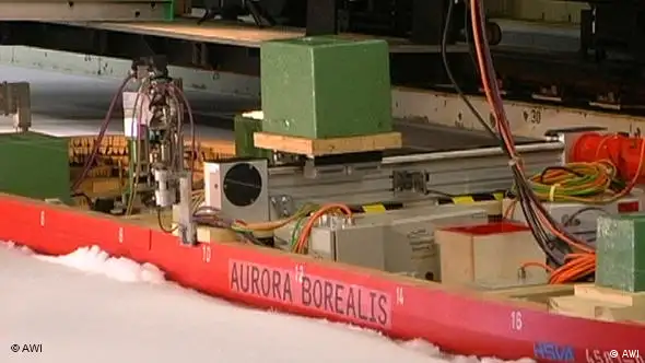 Aurora Borealis im Testkanal (Foto: AWI)