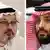 A morte de Jamal Khashoggi (esq.) teria ocorrido com aval do príncipe saudita Mohammad bin Salman