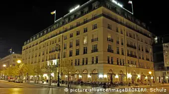 An image of Hotel Adlon at night