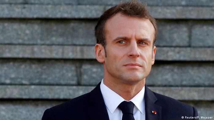 Frankreich Emmanuel Macron in Albert