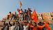 Hindus protesters in Ayodhya, India Hindus protesters in Ayodhya, India