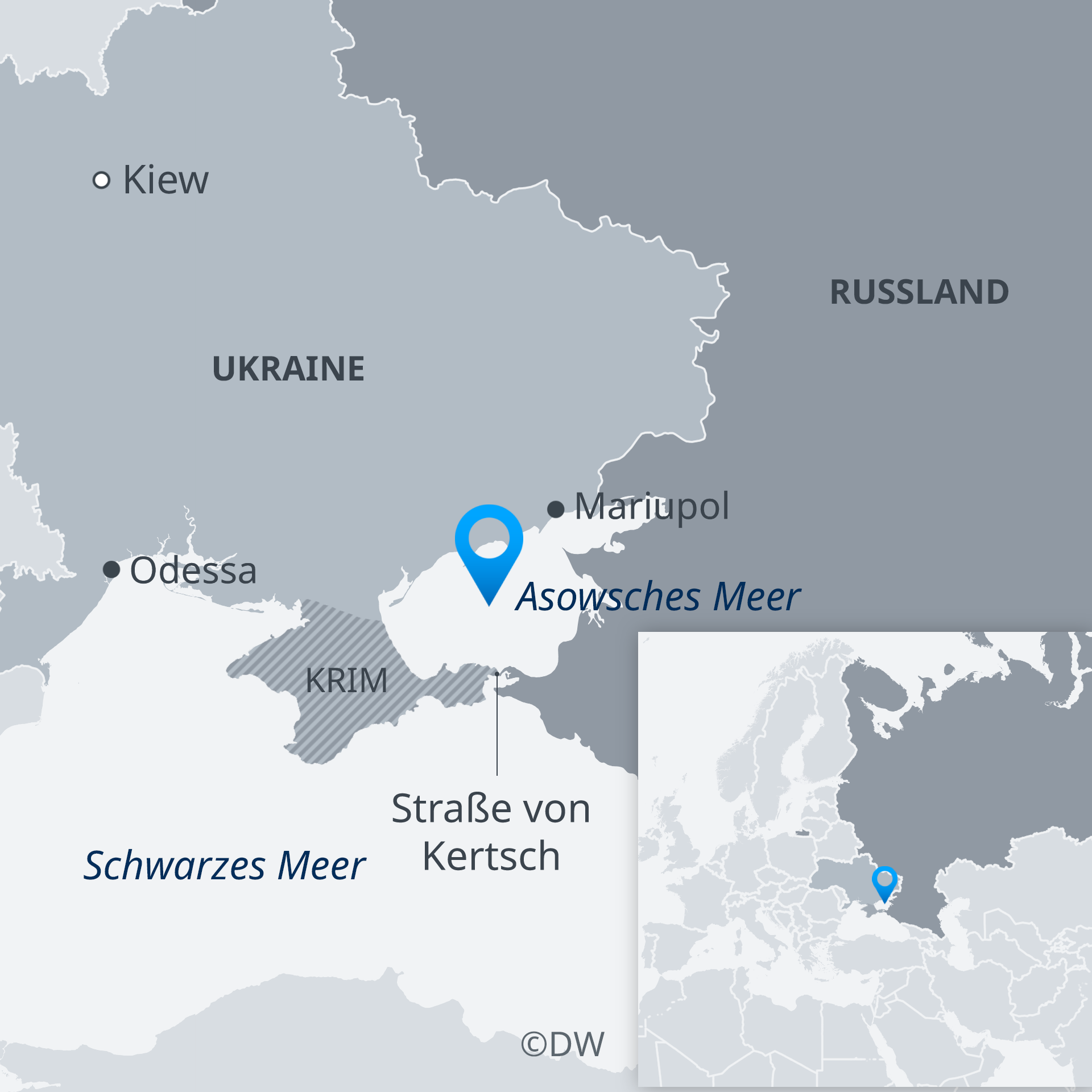  Karte Asowsches Meer Krim Ukraine Russland DE 