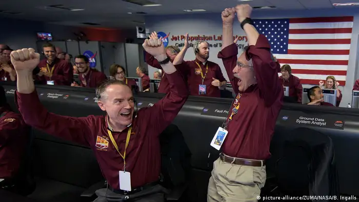 NASA scientists jump for joy