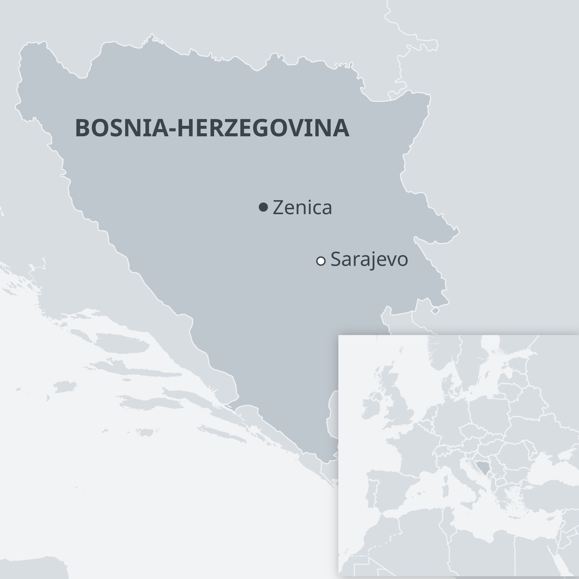 Karte Bosnia Herzegovina EN