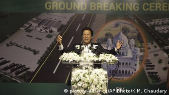 Pakistan PM announcing the construction of the Kartarpur corridor