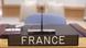 France's identitying placemarker sits on a UN desk France's identitying placemarker sits on a UN desk