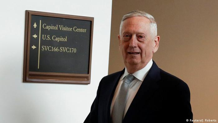 US Defense Secretary Jim Mattis arrives for a closed briefing for senators on the latest developments related to the death of Saudi journalist Jamal Khashoggi 